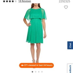 J. Taylor short sleeve green dress